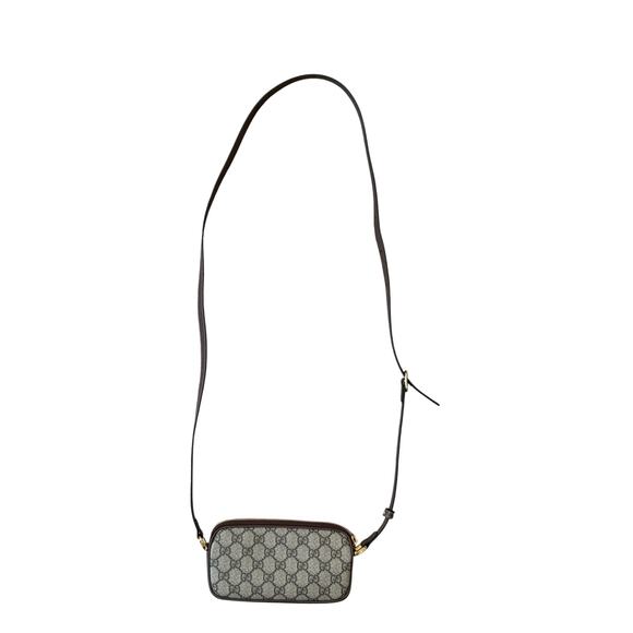 Gucci GG Supreme Ophidia Mini Crossbody Bag Beige/Ebony Coated Canvas NEW - Picture 9 of 14